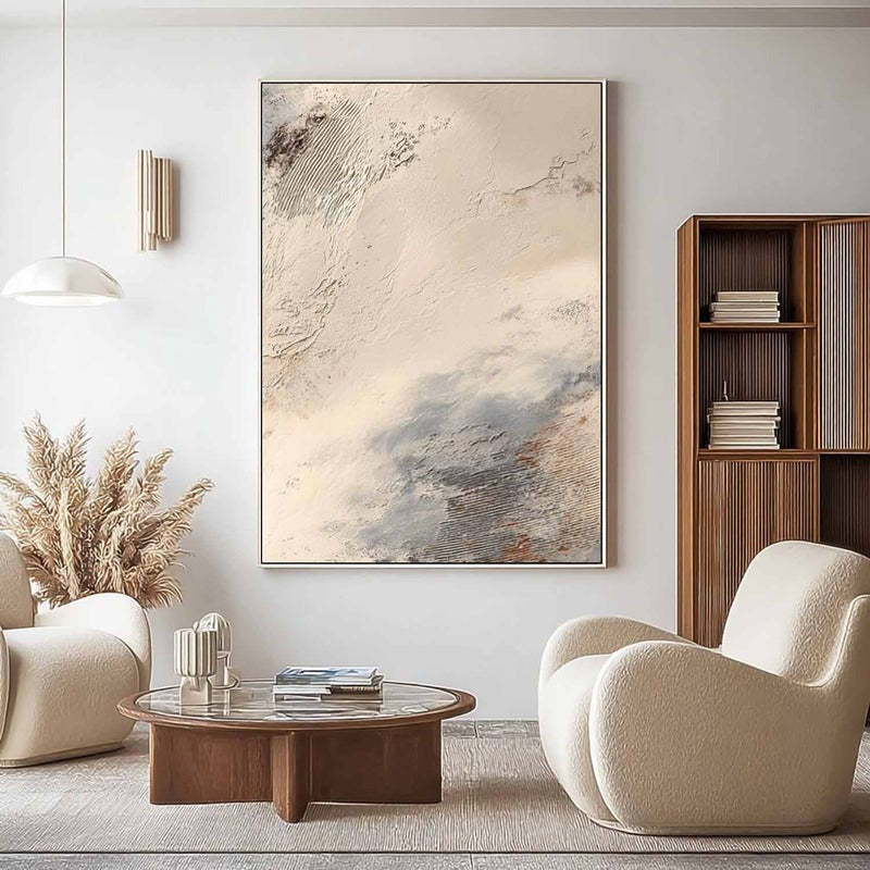 Textured Abstract Bas-Relief Painting