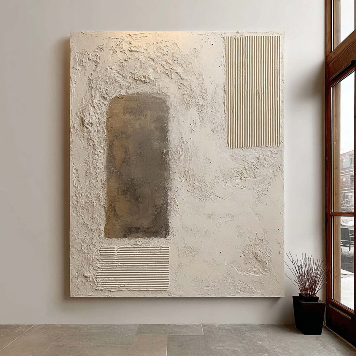 Wabi-Sabi Multi-Texture Abstract Painting