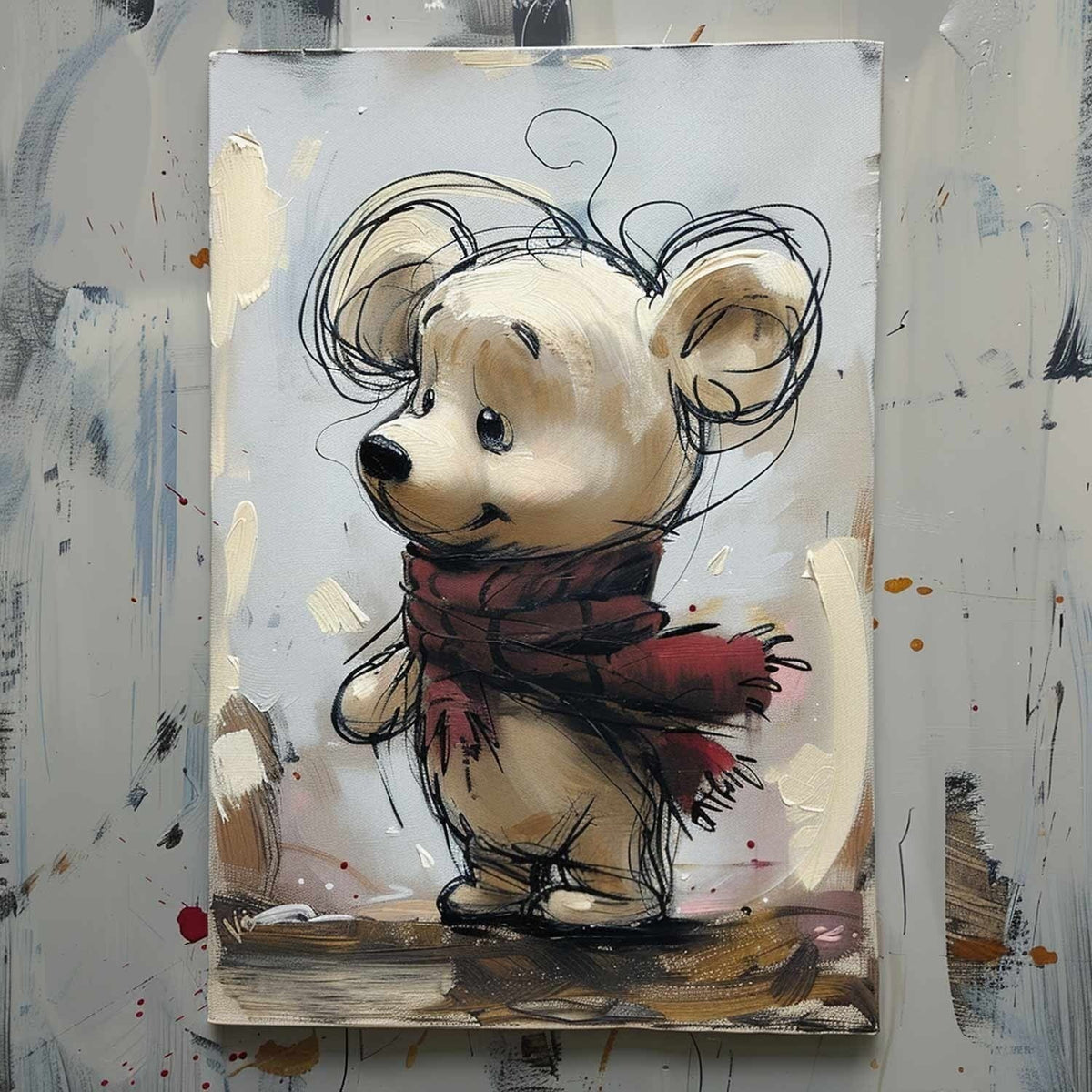 Wall Art Whimsical Winter Bear