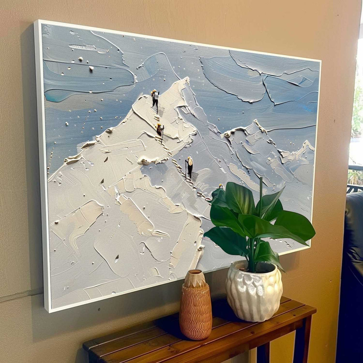 Mountain Climbers 3D Impasto Painting