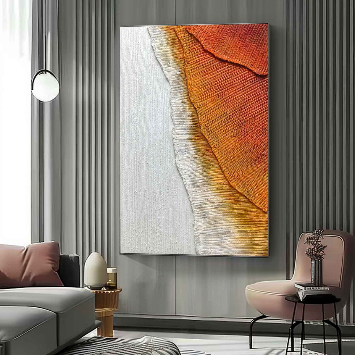 Autumn Wave 3D Textured Painting