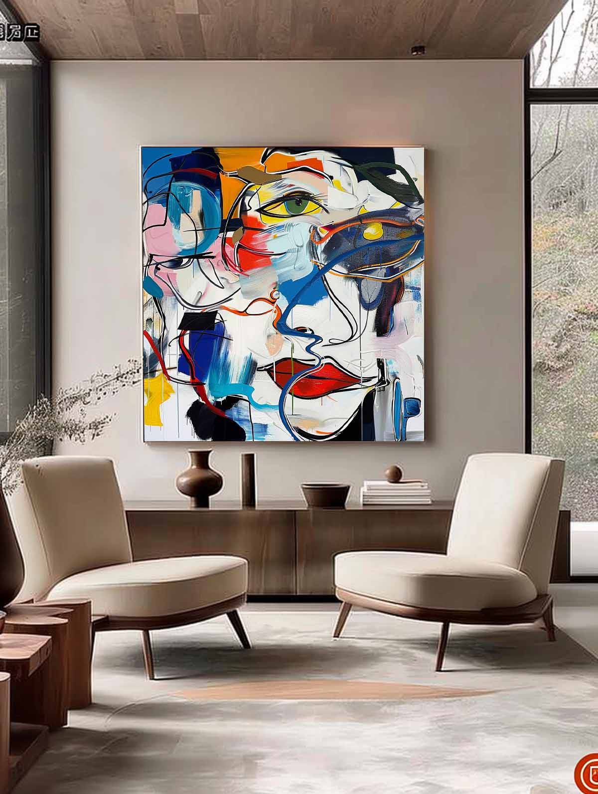 Wall Art Abstract Graffiti Colorful Fashion