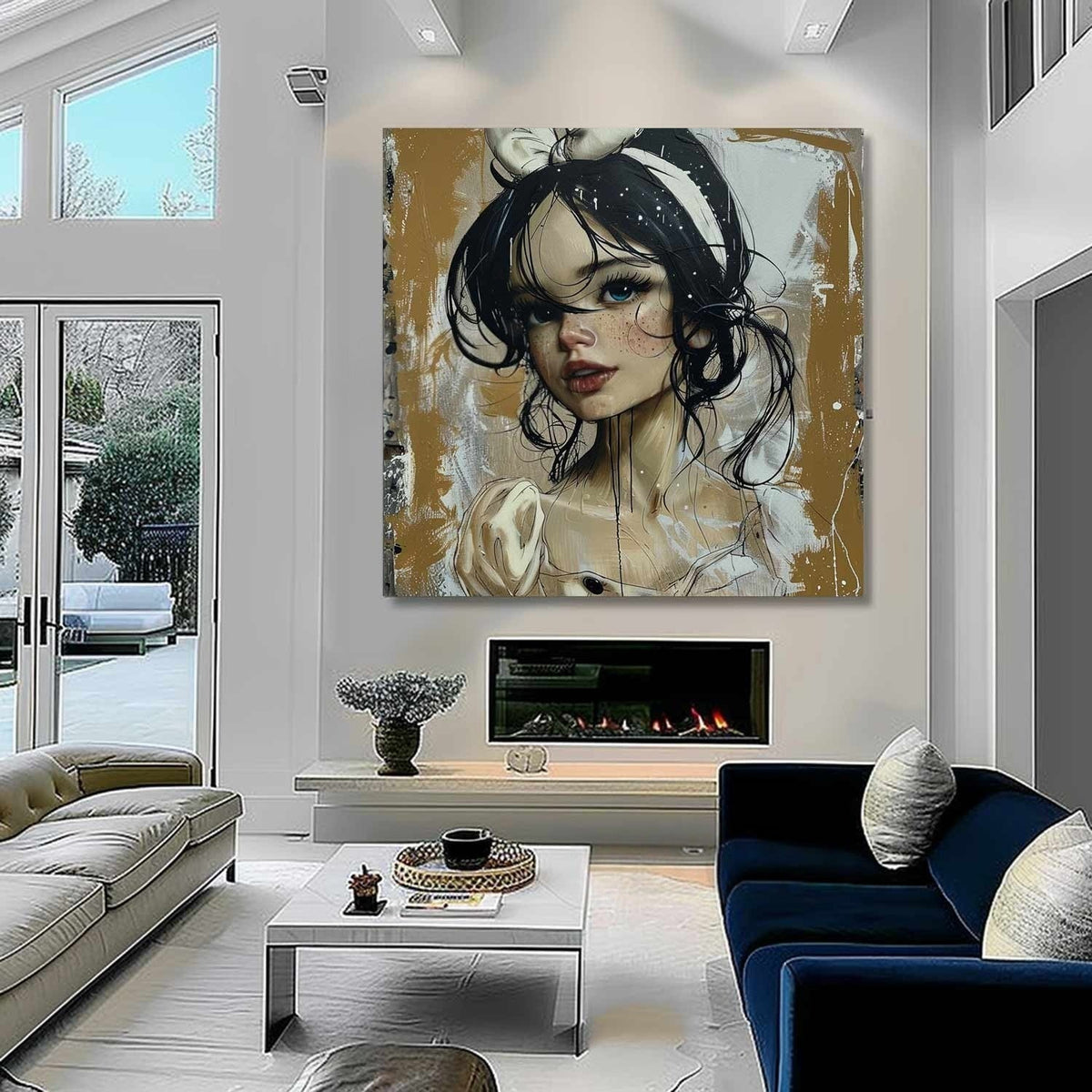 Wall Art Textured Expressive Brushstroke