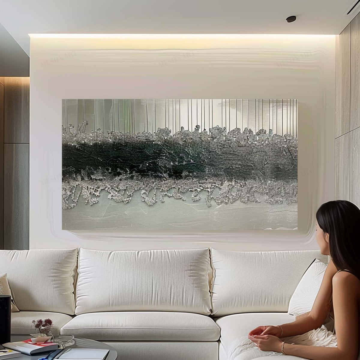 Wall Art Panoramic Abstract Textured Landscape
