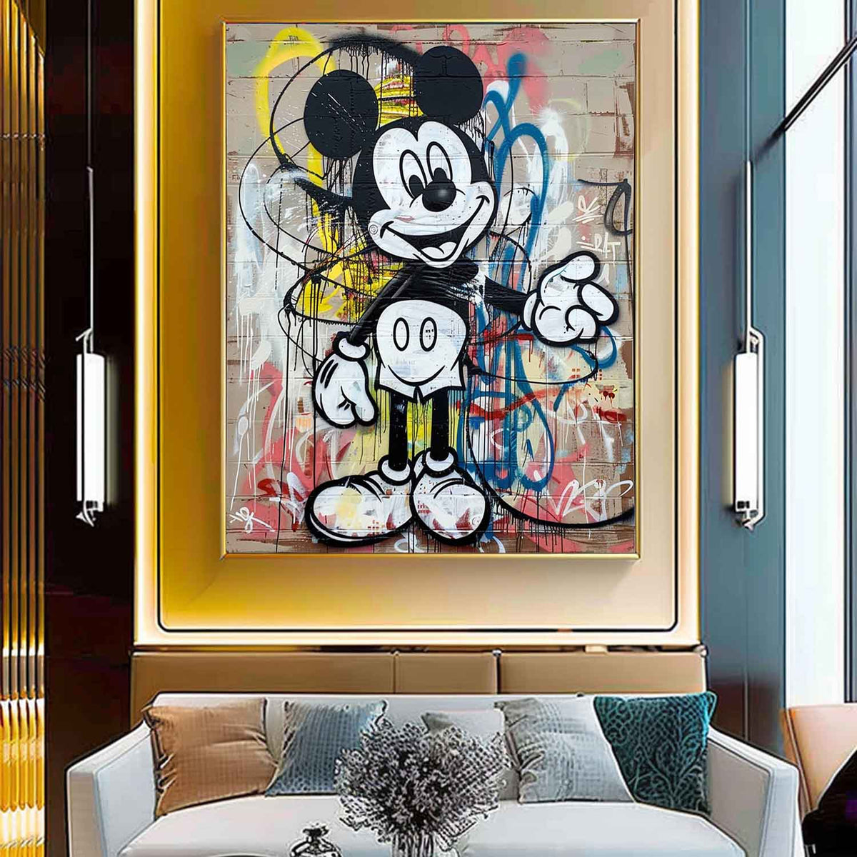 Graffiti Style Mickey Mouse Pop Art Painting