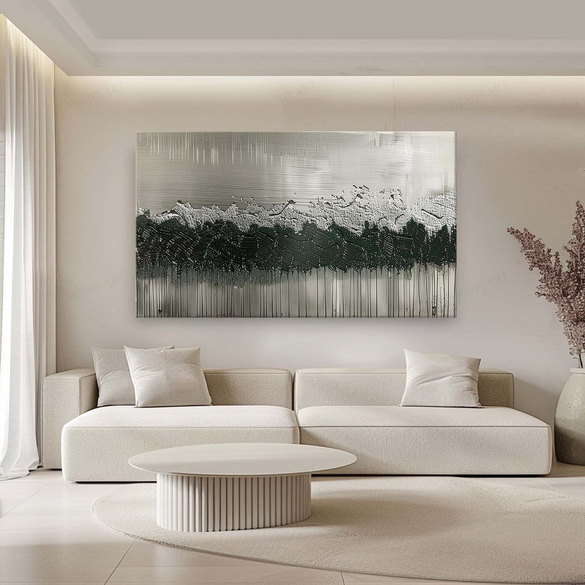 Wall Art Panoramic Abstract Textured Forest