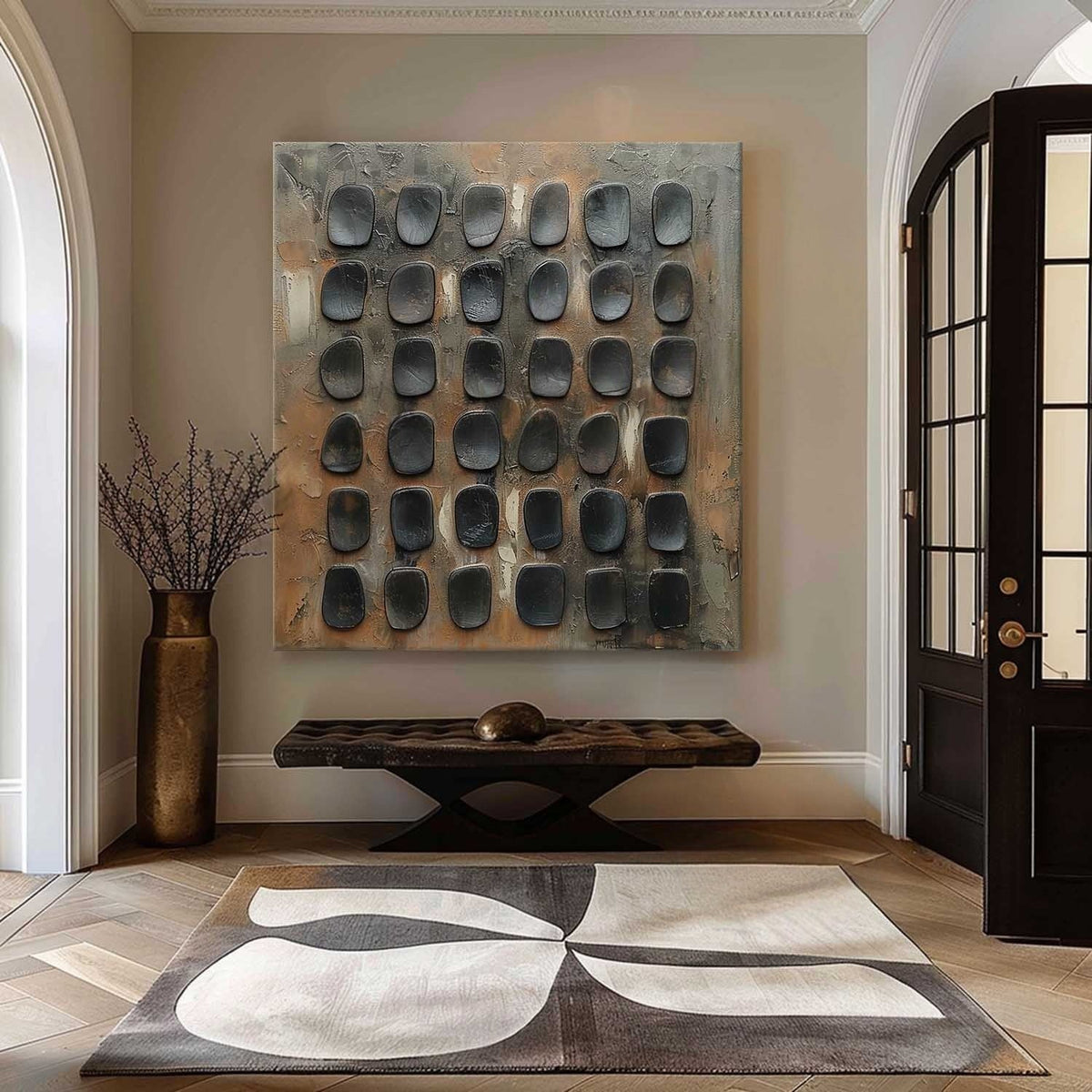 Wall Art Minimalist Wabi-Sabi Metallic