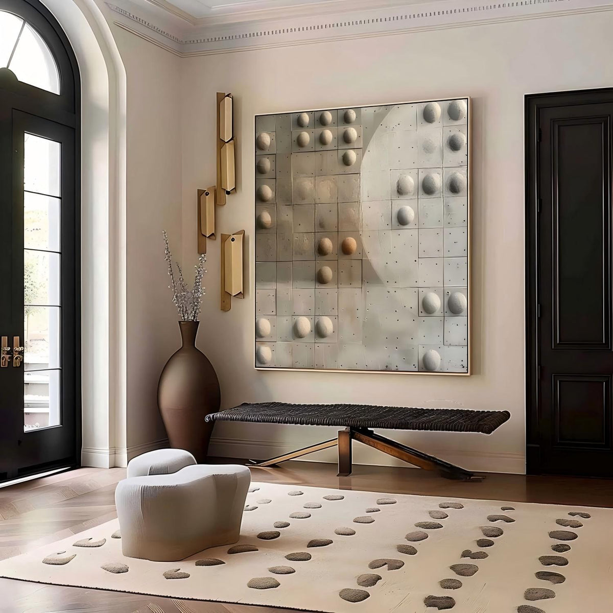 Wall Art Wabi-Sabi Geometric Relief Modern