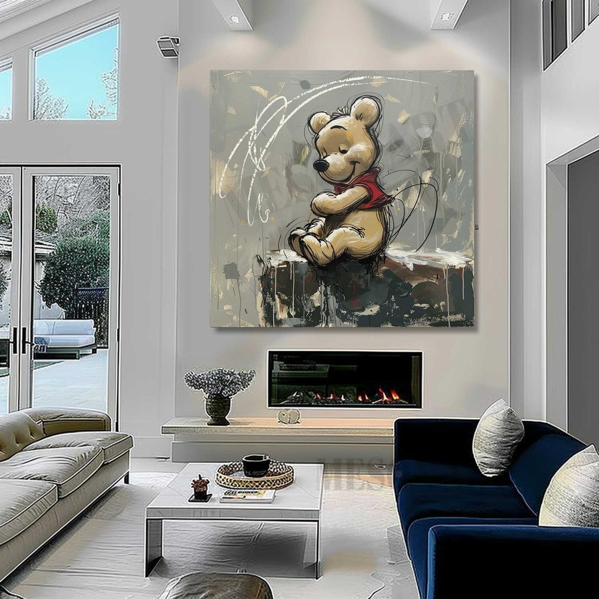 Wall Art Textured Whimsical Winnie Pop