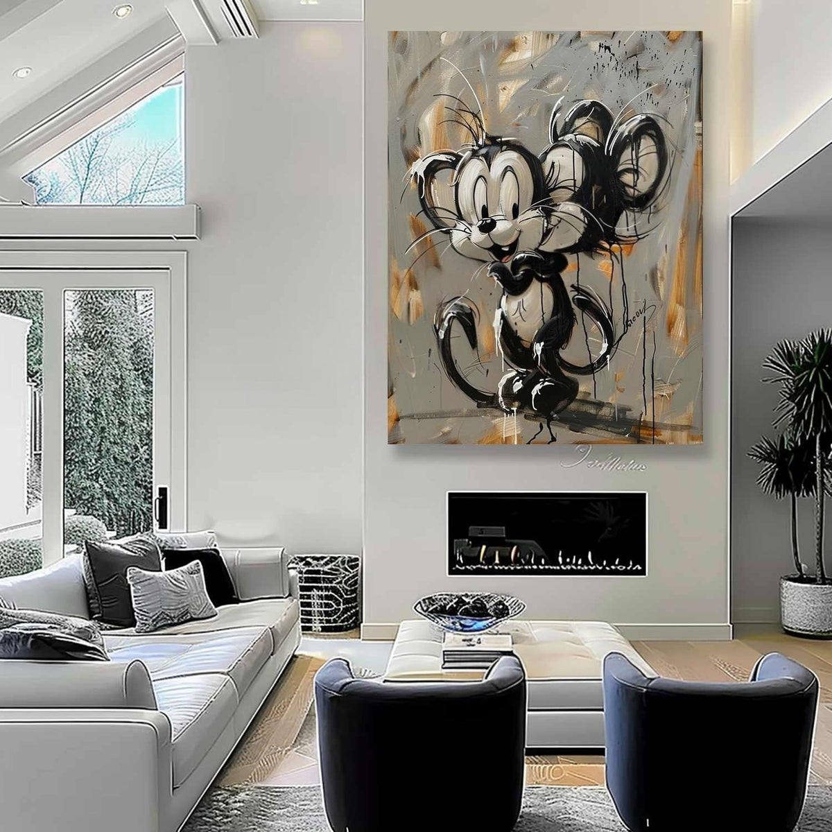 Wall Art Textured Expressive Brushstroke
