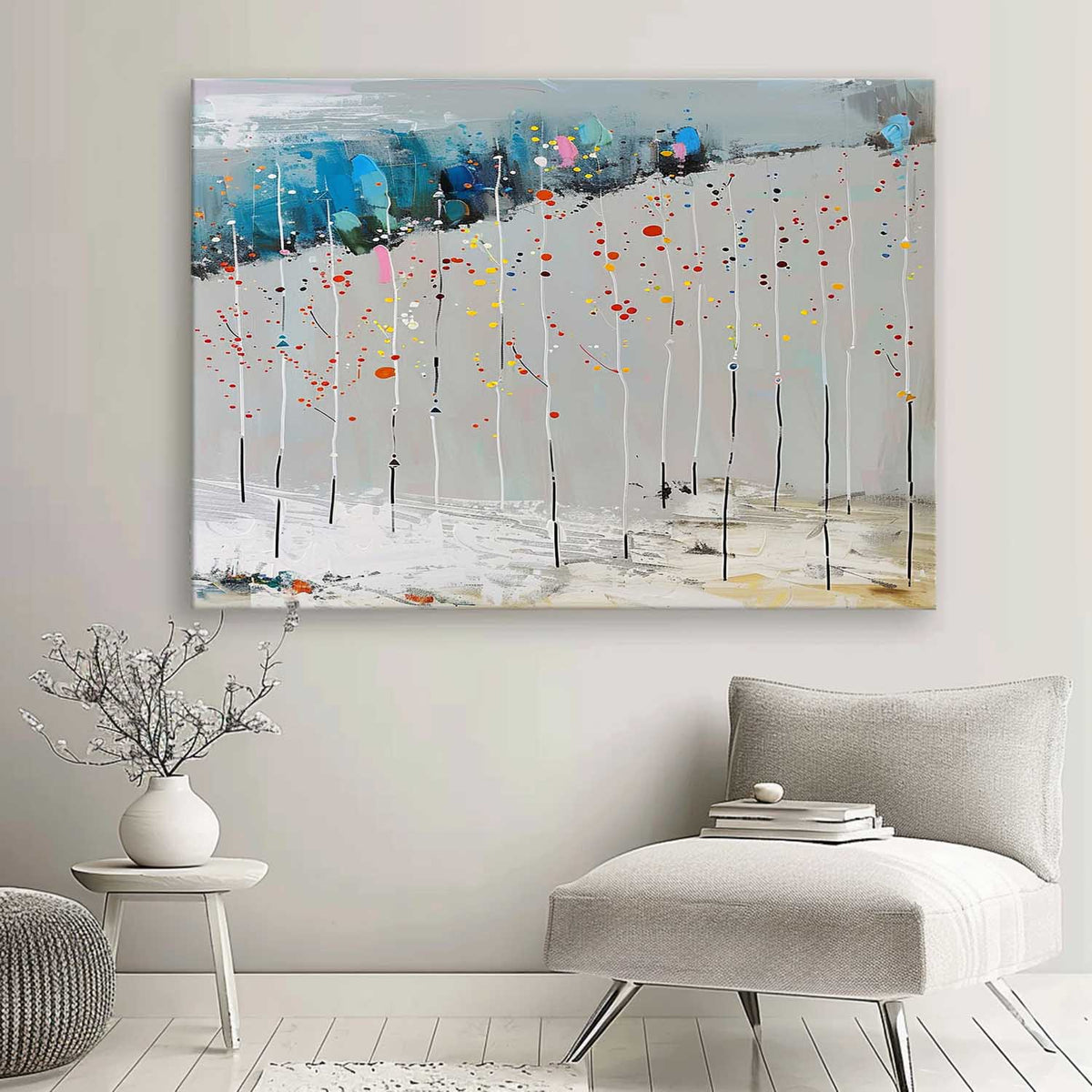 Wall Art Abstract Landscape Misty Atmospheric Winter