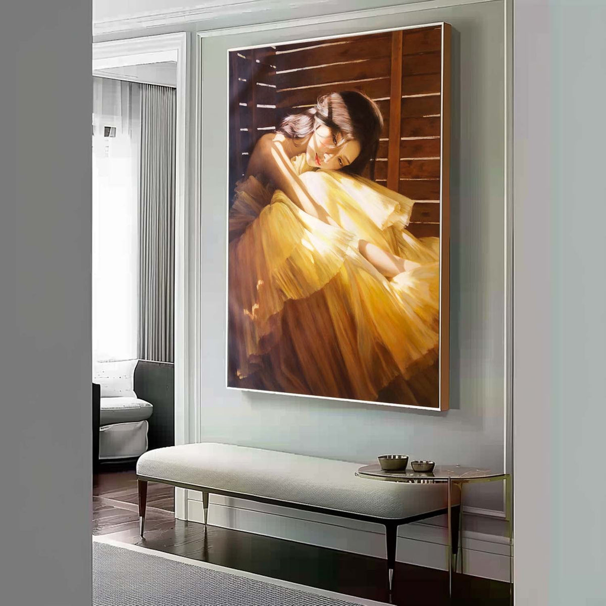 Golden Hour Serenity Oil Painting
