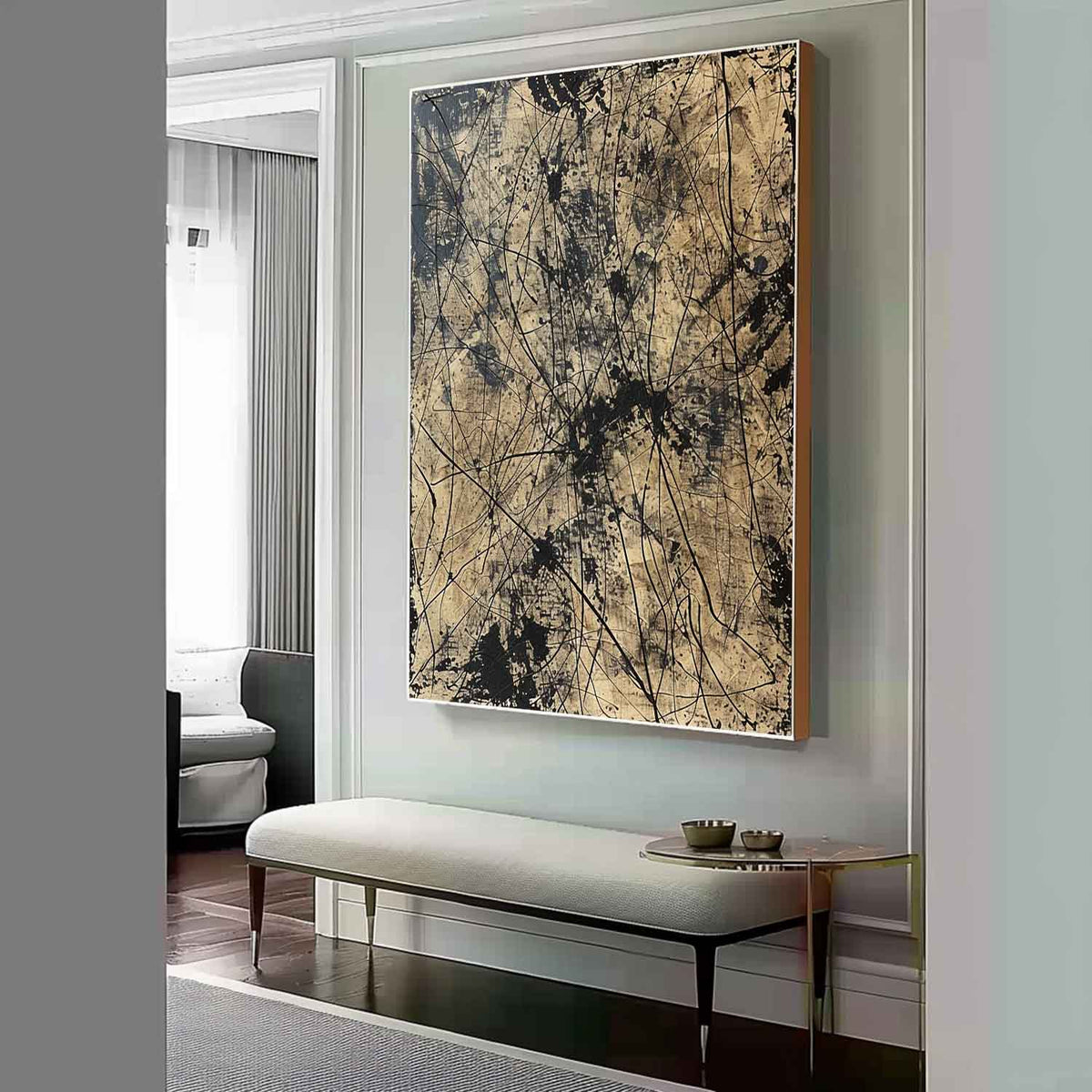 Wall Art Vertical Abstract Expressionist Graffiti Art