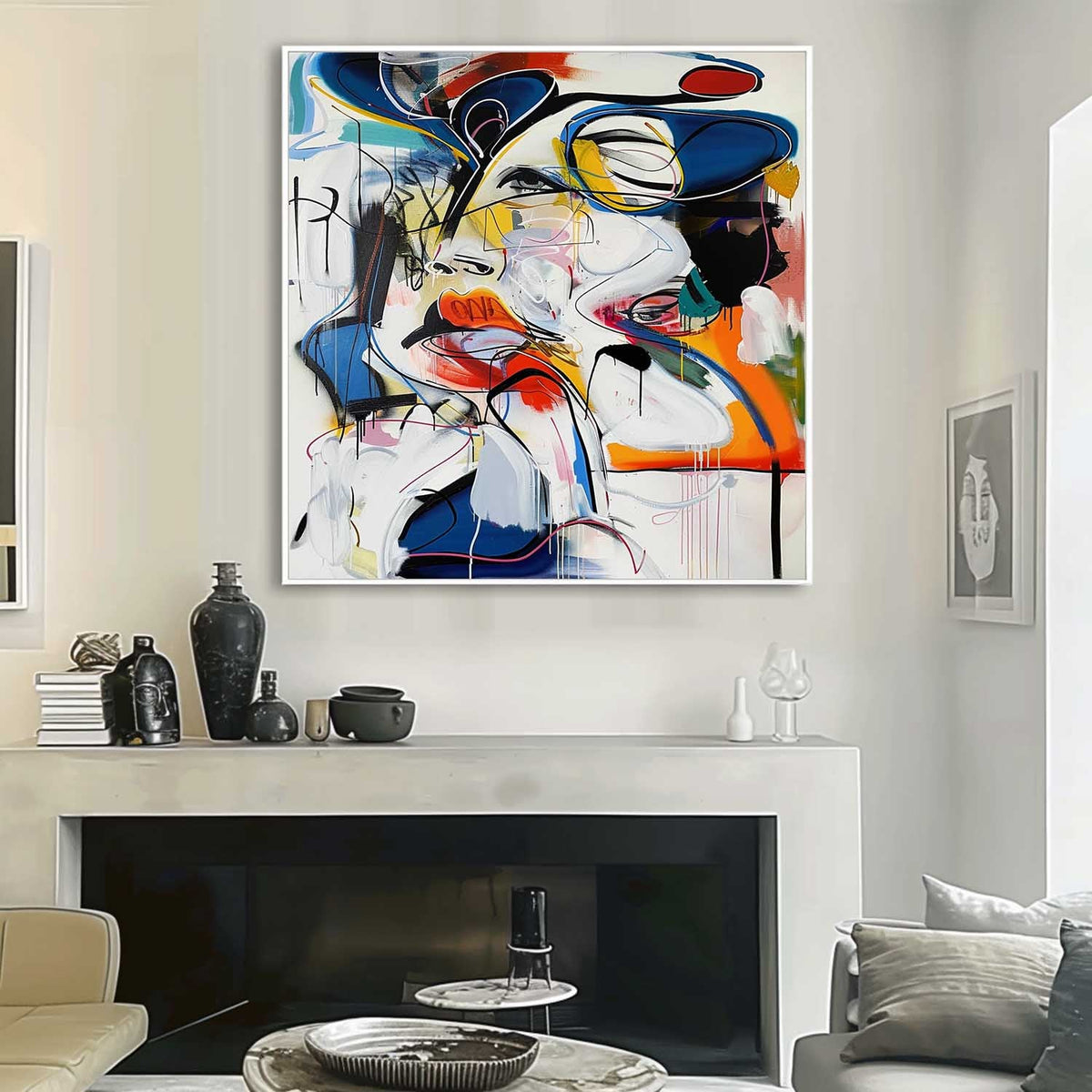 Wall Art Expressive Figure Oil Painting