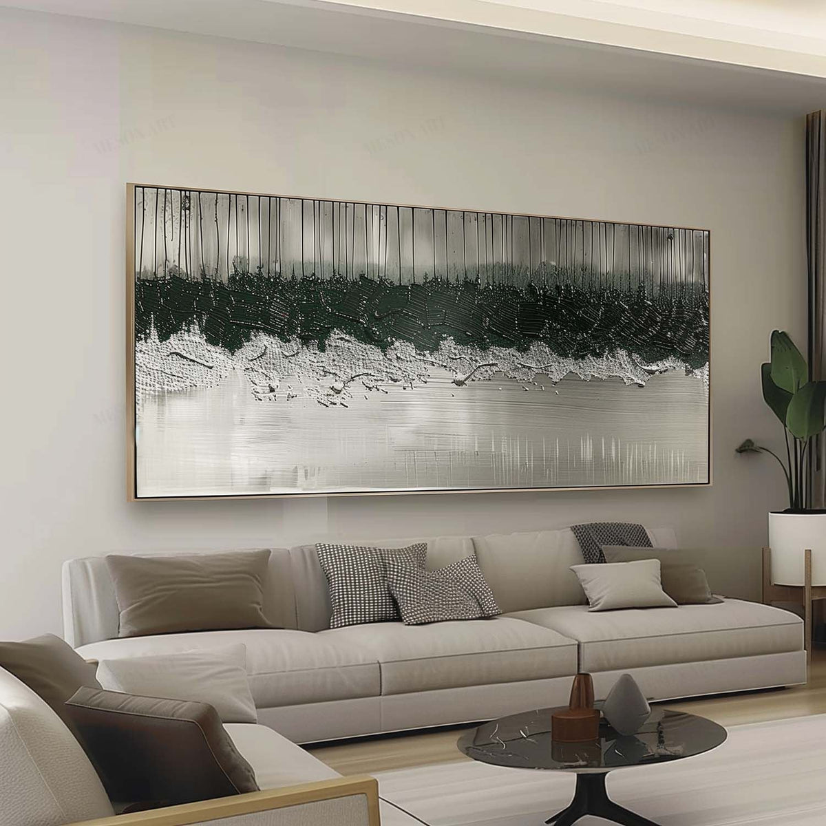 Wall Art Panoramic Abstract Textured Forest