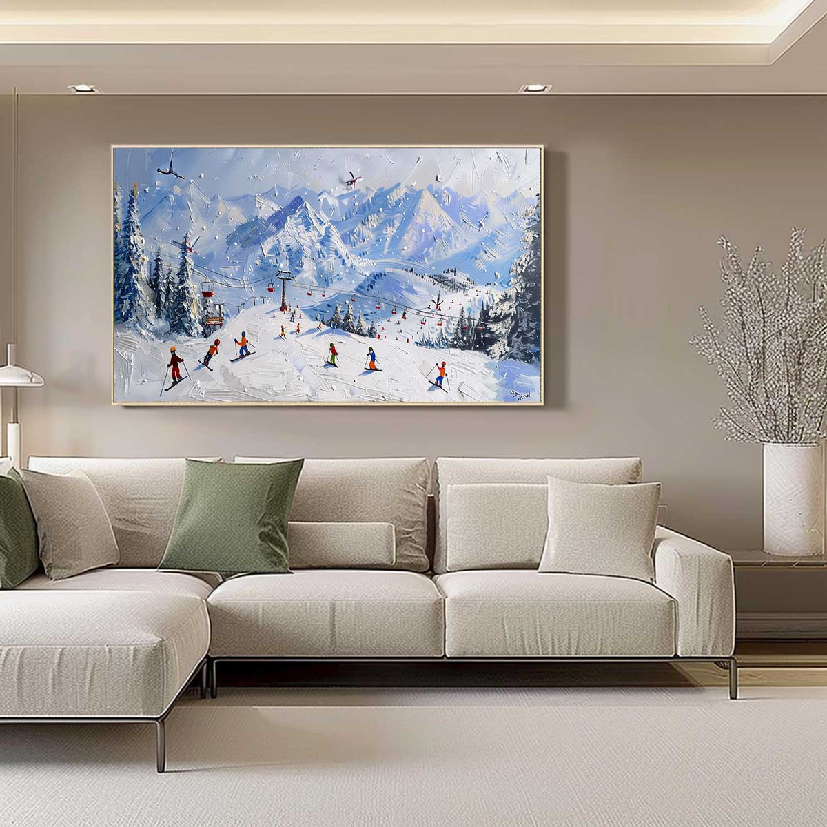 Plaster Art Texture Painting Geometric