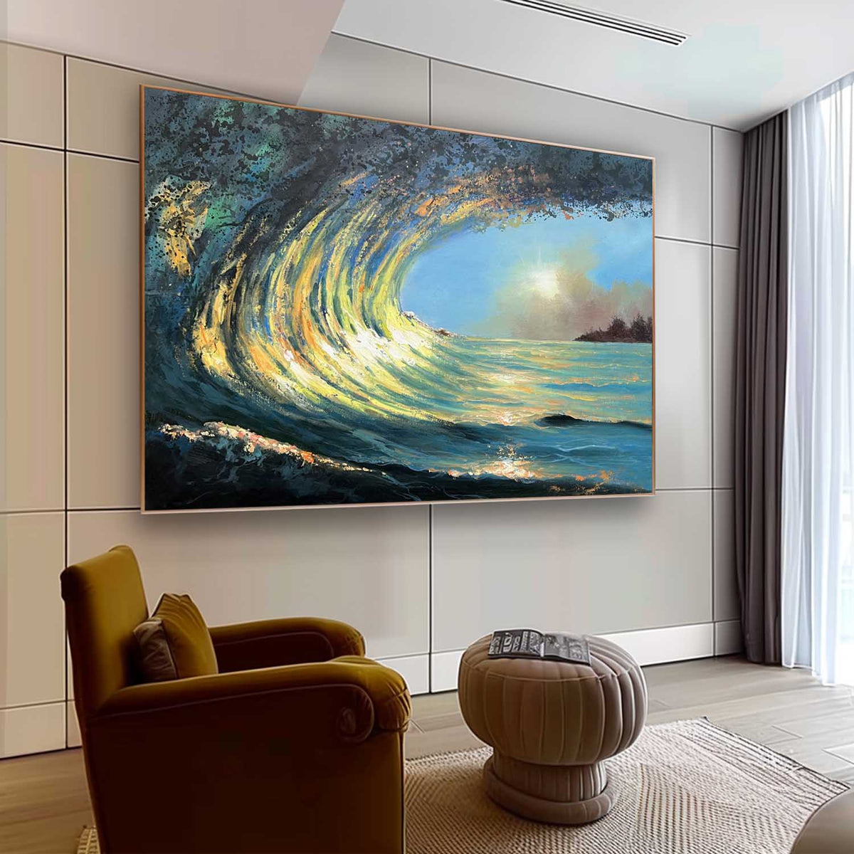 Wall Art Realism Sea Wave Warm