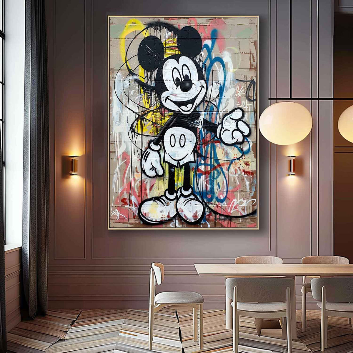 Graffiti Style Mickey Mouse Pop Art Painting