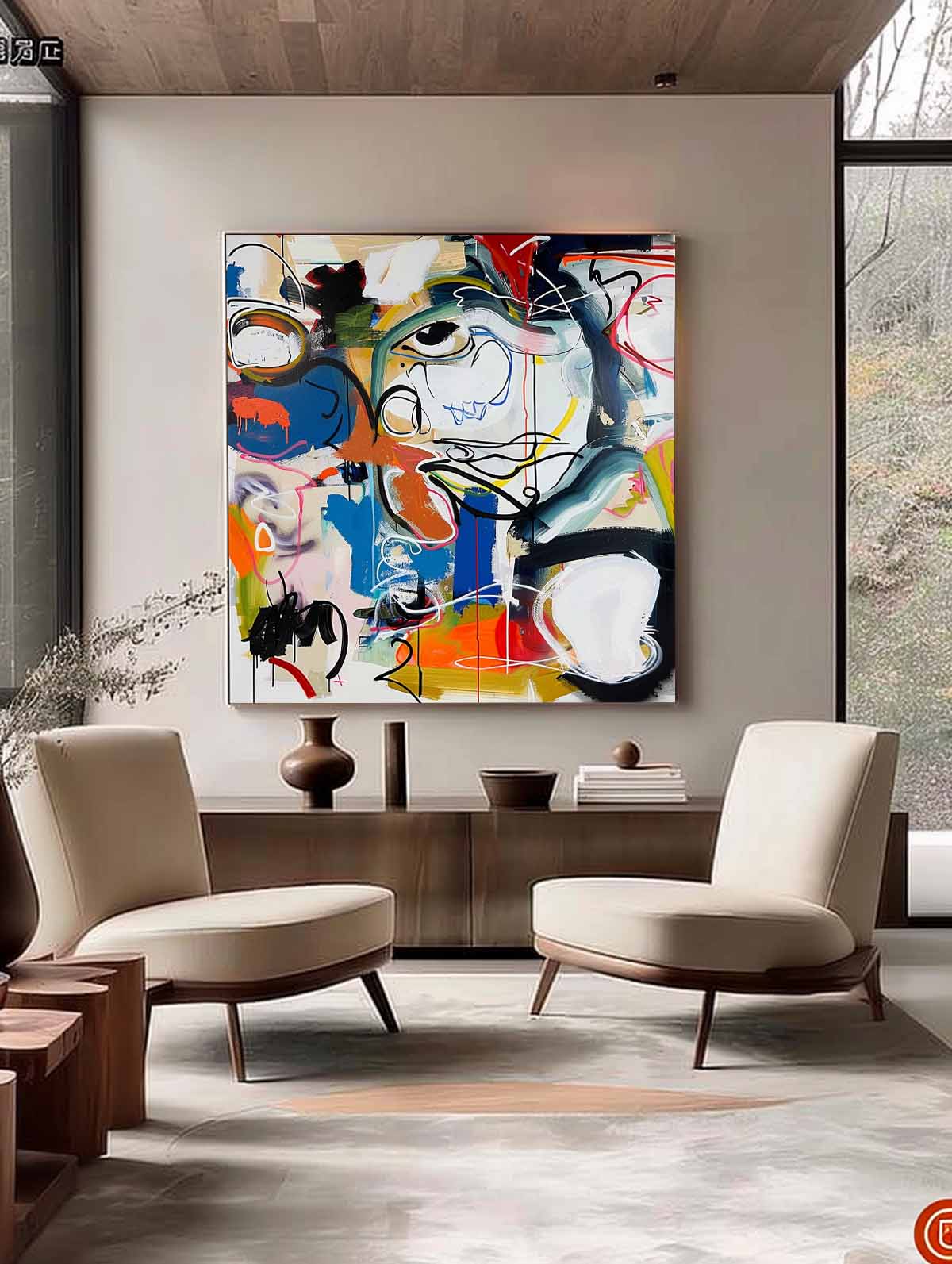 Abstract Expressionist Face Painting