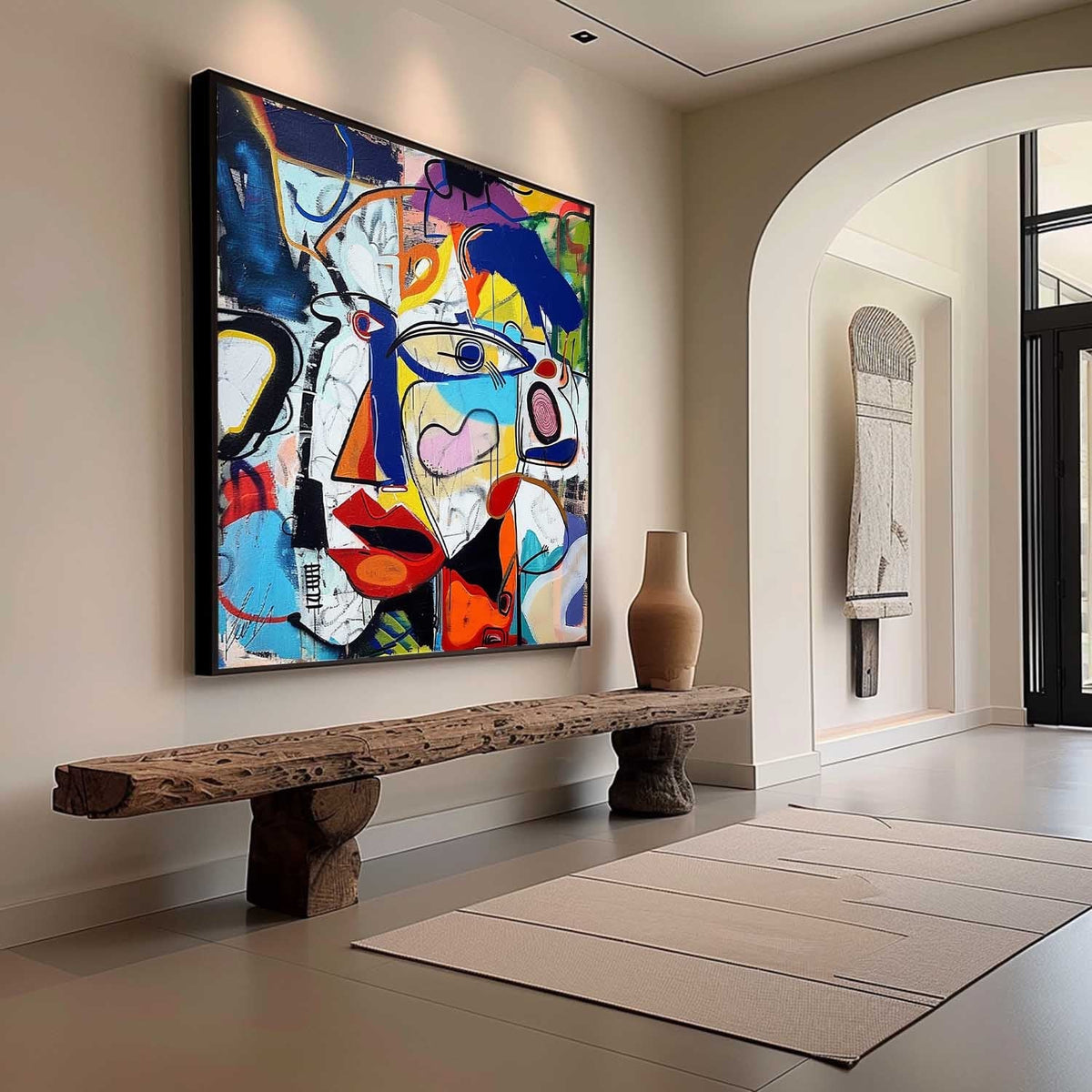 Graffiti Abstract Cubist Faces Painting