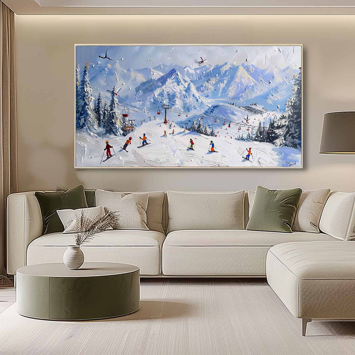 Plaster Art Texture Painting Geometric
