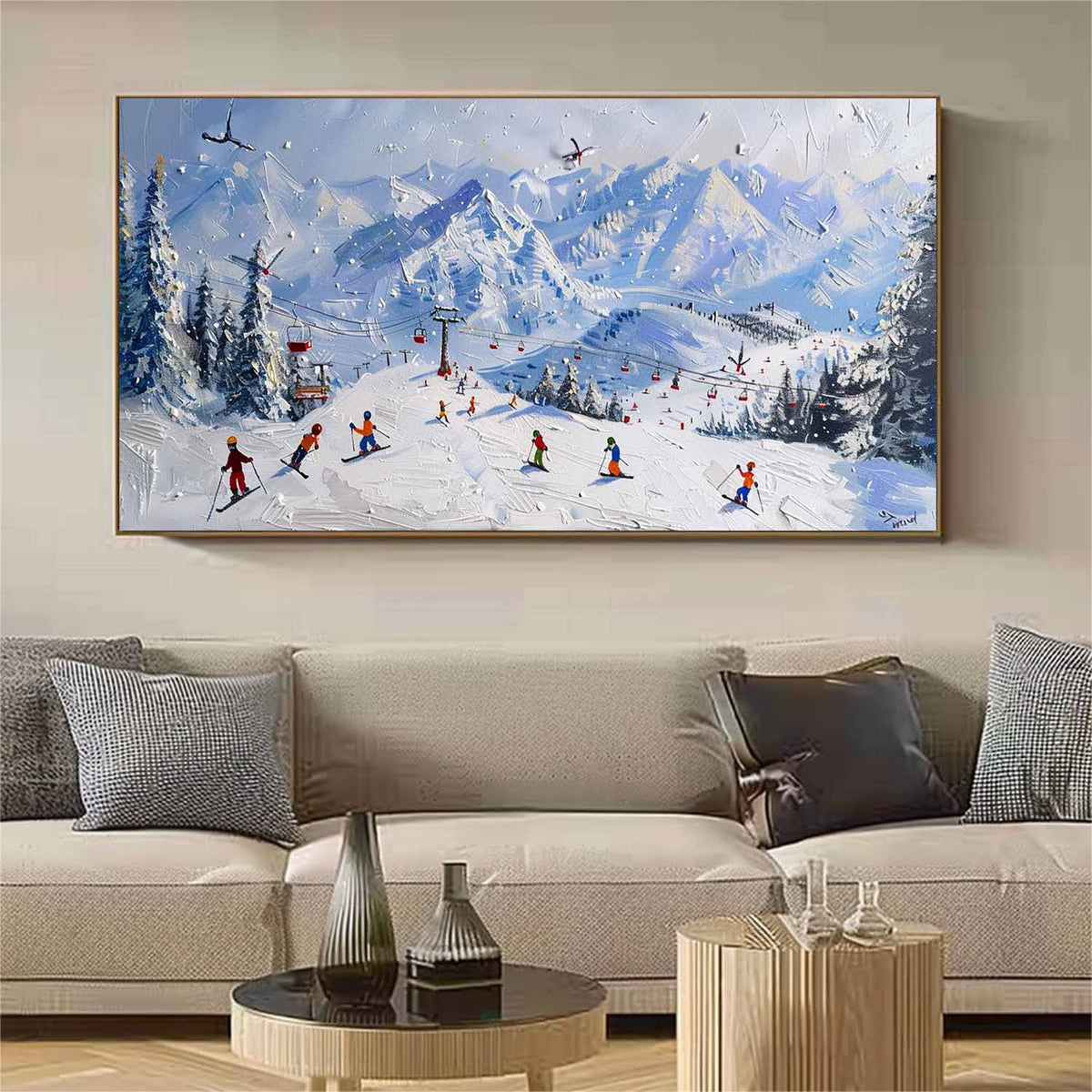 Plaster Art Texture Painting Geometric