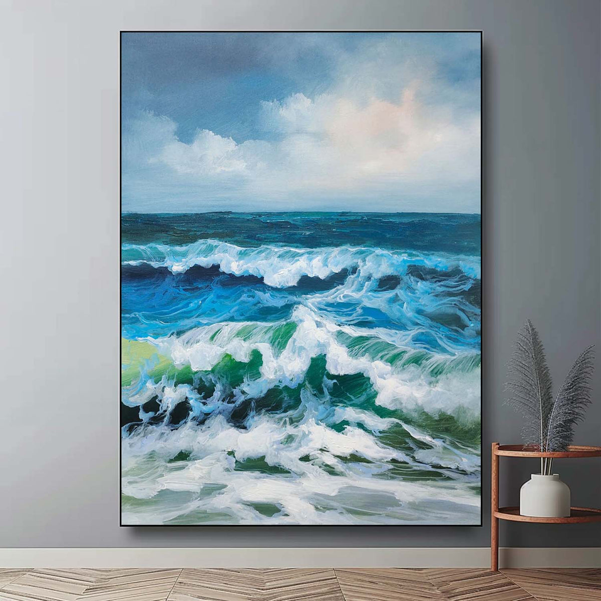 Wall Art Crashing Ocean Waves Foam Seascape
