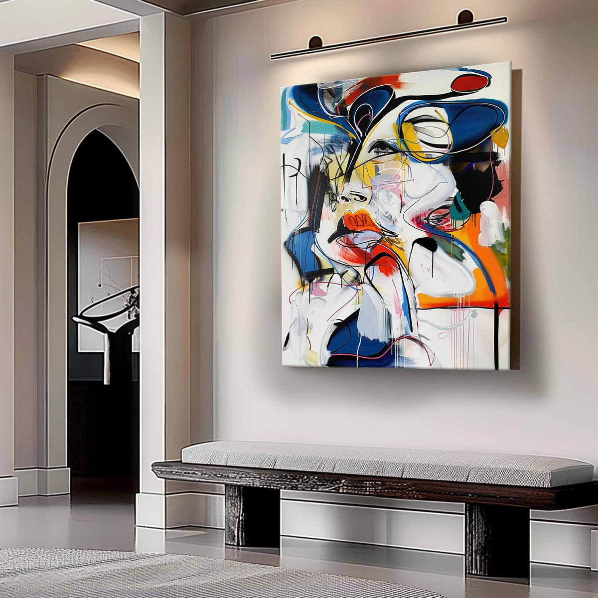 Wall Art Expressive Figure Oil Painting