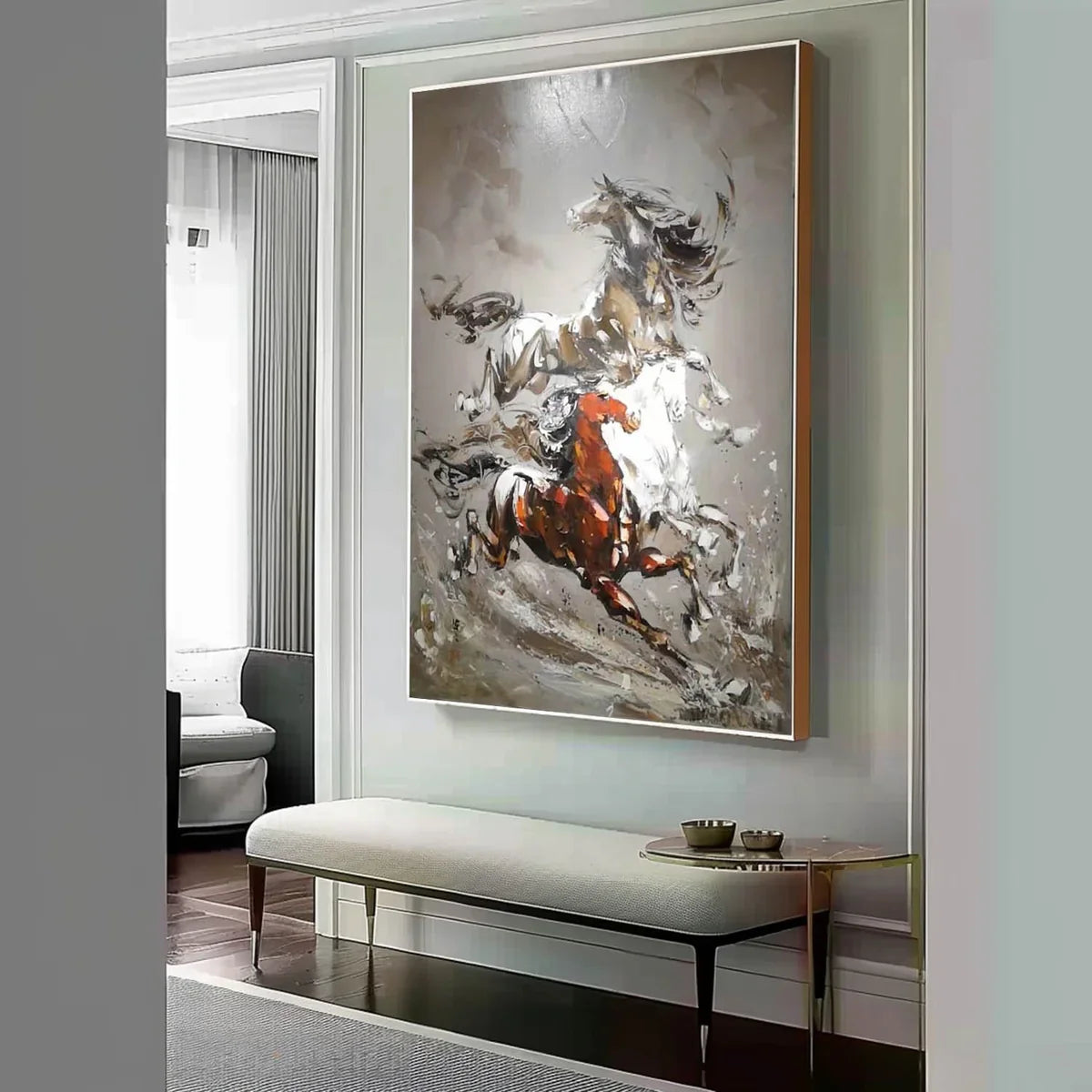 Wall Art Vertical Hyperrealism Galloping