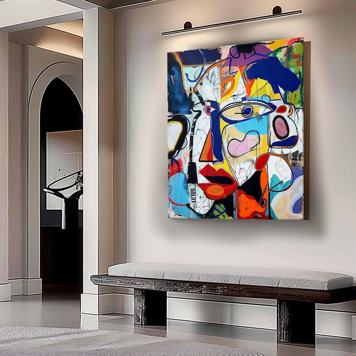 Graffiti Abstract Cubist Faces Painting