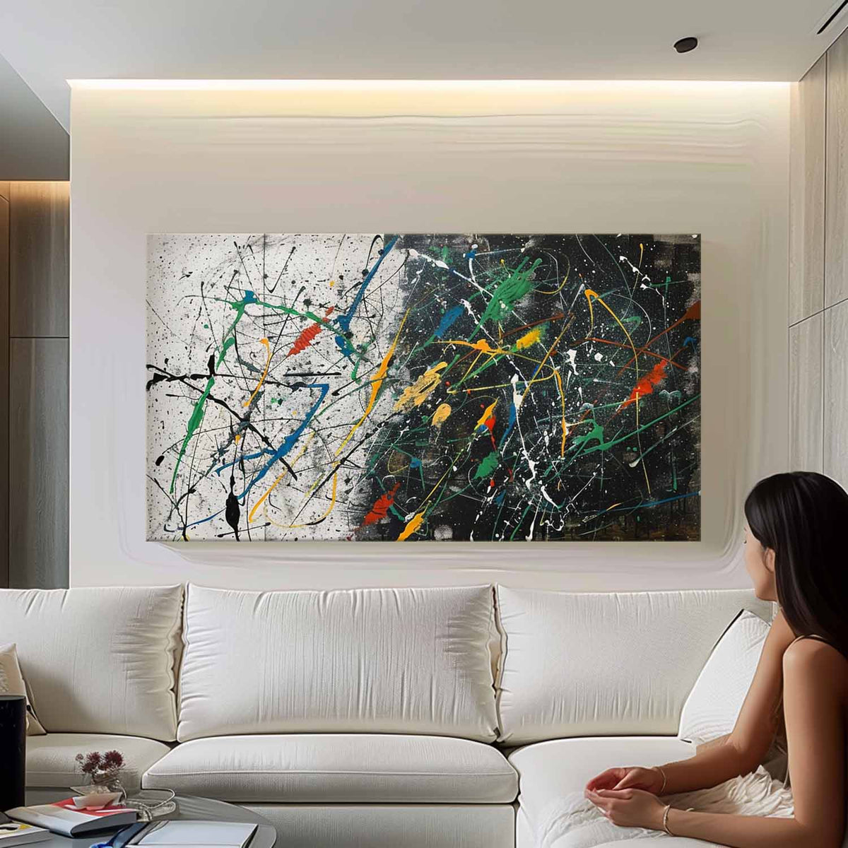 Textured Colorful Splatter Oil Painting Strokes Vibrant