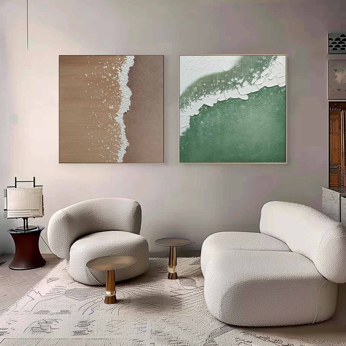 Wall Art Abstract Beach Scene Foam Coastal