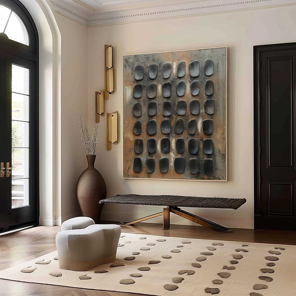 Wall Art Minimalist Wabi-Sabi Metallic