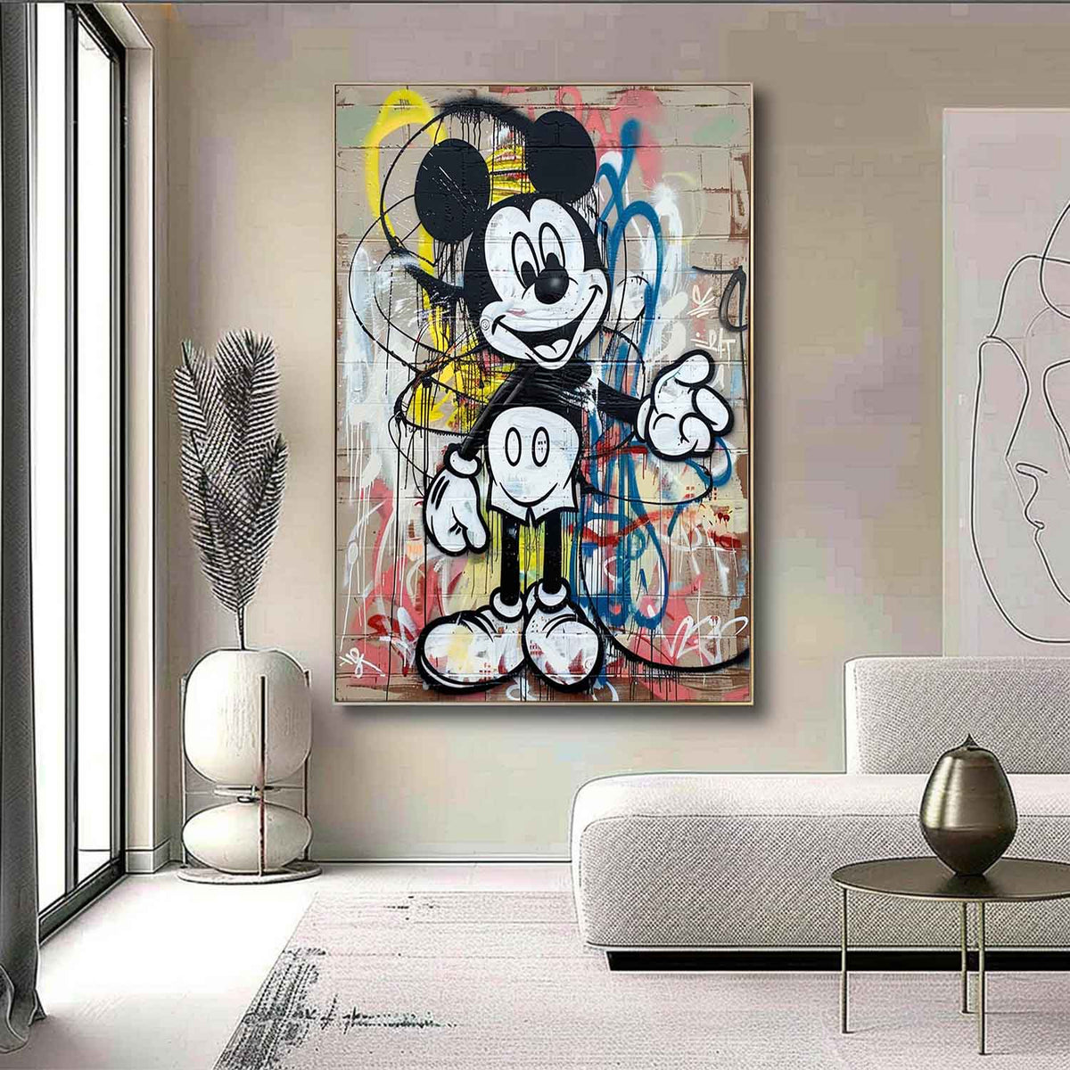 Graffiti Style Mickey Mouse Pop Art Painting