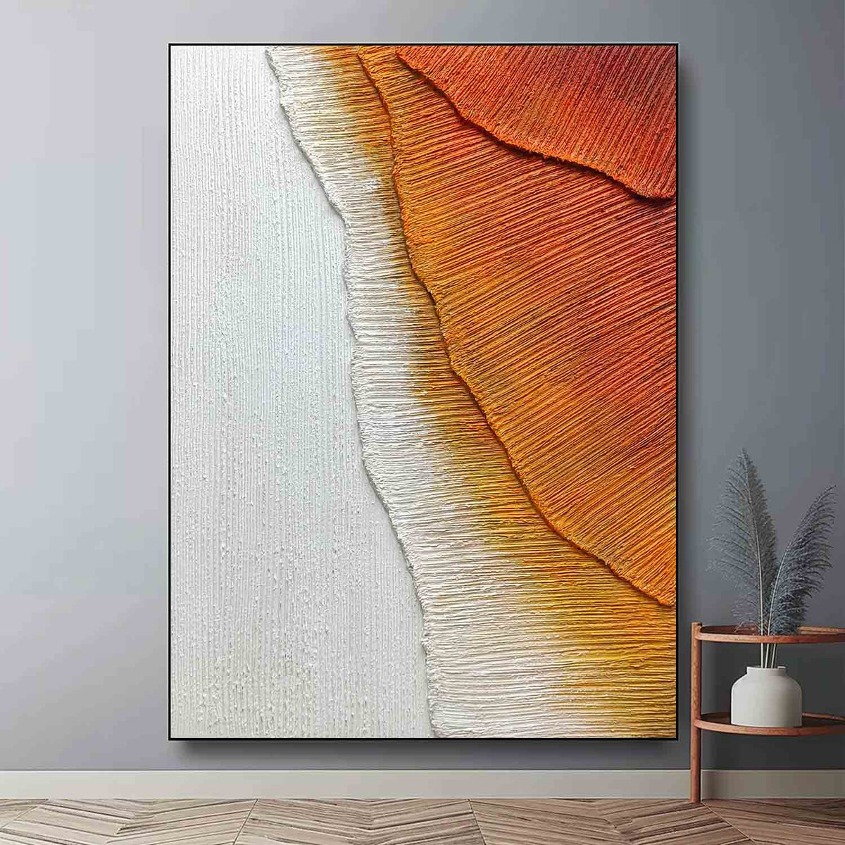 Autumn Wave 3D Textured Painting