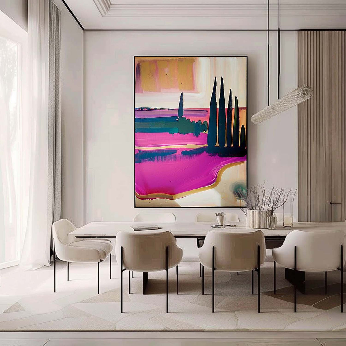 Vibrant Mediterranean Landscape Oil Painting