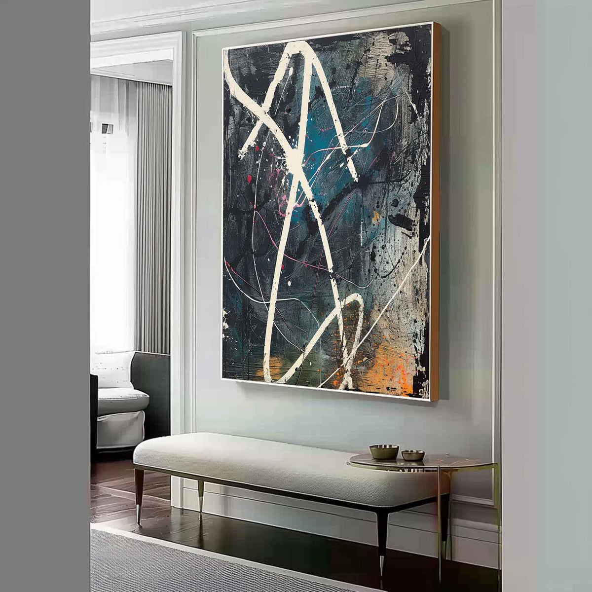 Wall Art Vertical Abstract Expressionist