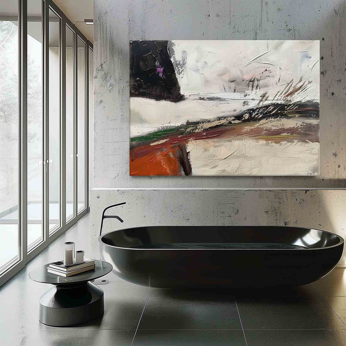 Wall Art Wabi-Sabi Winter Landscape Abstract
