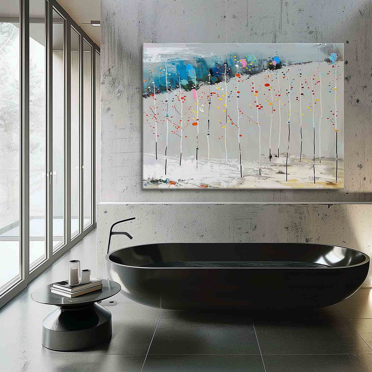 Wall Art Abstract Landscape Misty Atmospheric Winter