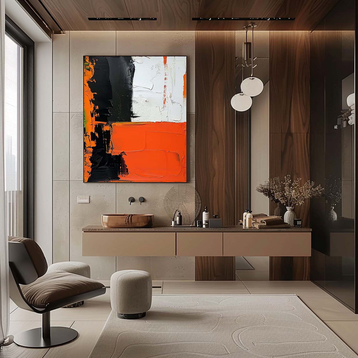 Wall Art Geometric Structure Abstract Block