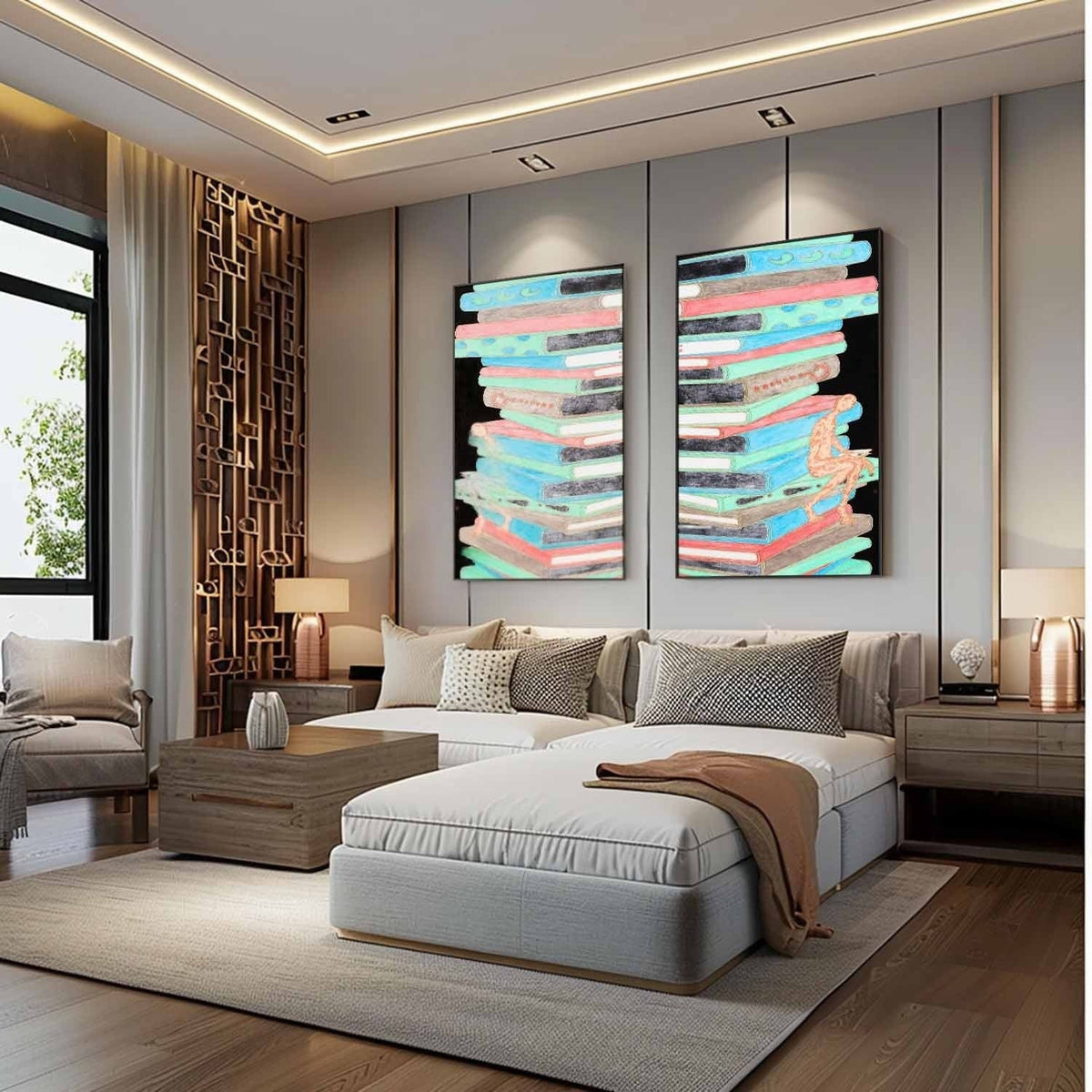 Wall Art Whimsical Textured Figure