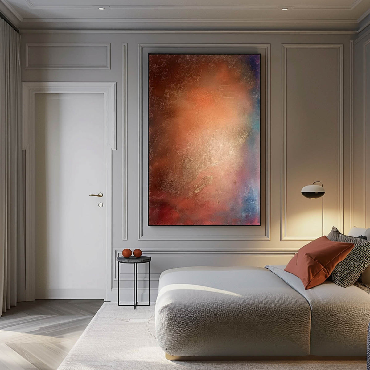Luminous Gradient Abstract Impasto Painting