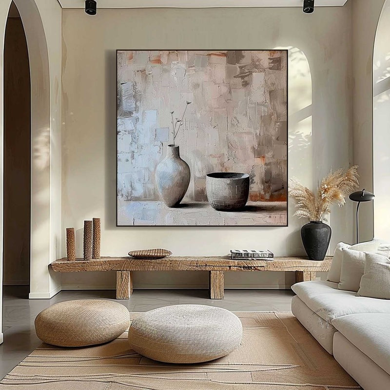 Wall Art Square Wabi-Sabi Still Life Painting