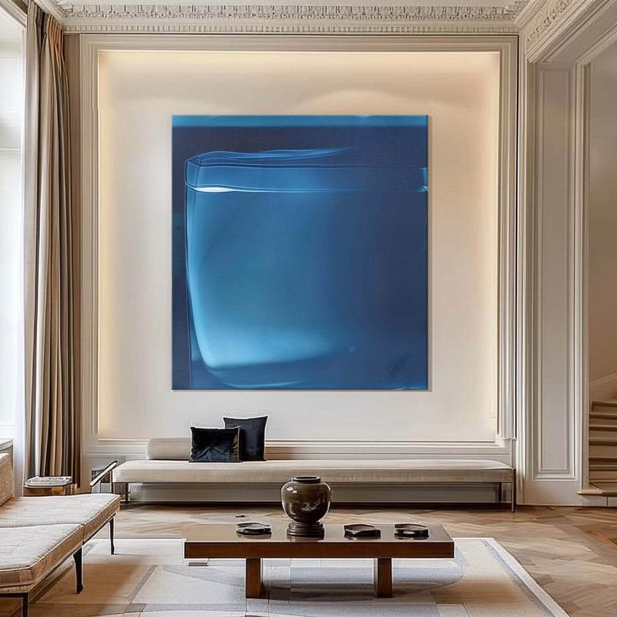 Wall Art Gradient Blue Atmospheric Ocean