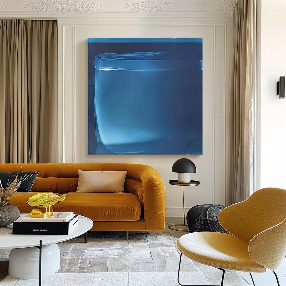 Wall Art Gradient Blue Atmospheric Ocean