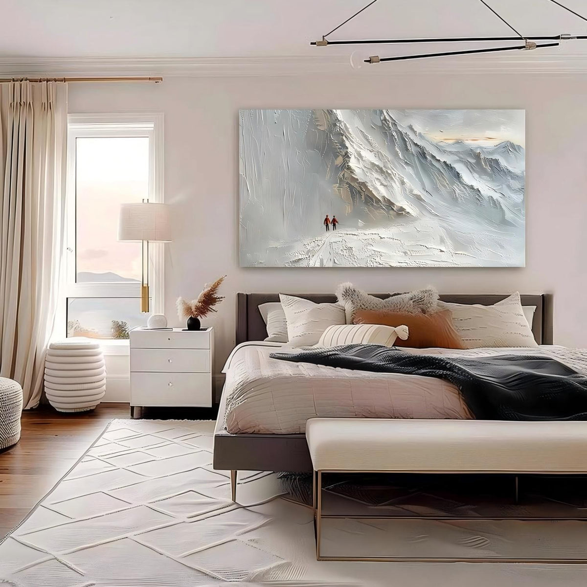 Wall Art Palette Knife Textured Mountain