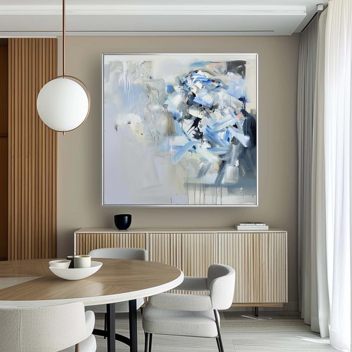 Wall Art Dynamic Colorful Blue