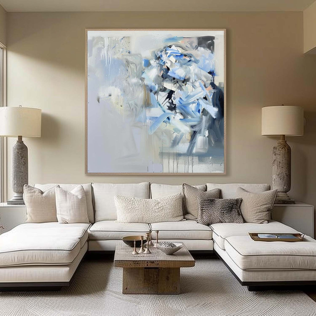Wall Art Dynamic Colorful Blue