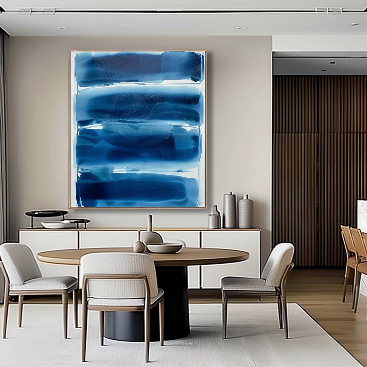 Wall Art Layered Blue Gradient Atmospheric Textured