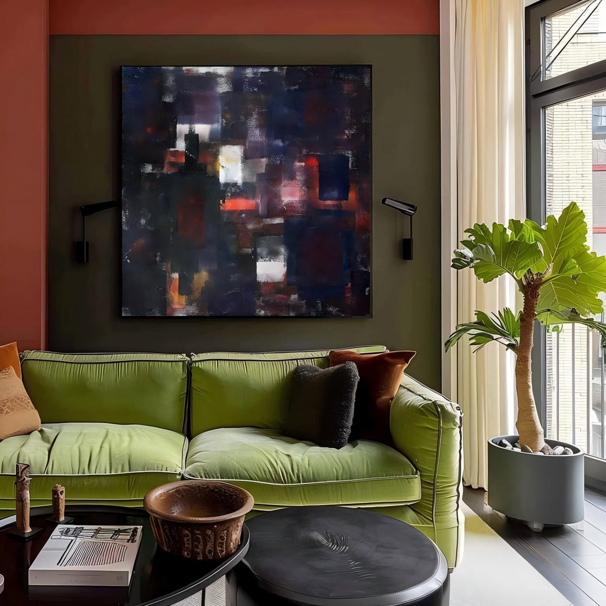 Wall Art Square Abstract Expressionist